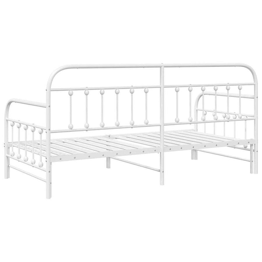 Bedframe voor een daybed Wit 100 x 190 cm Gepoedercoat staal