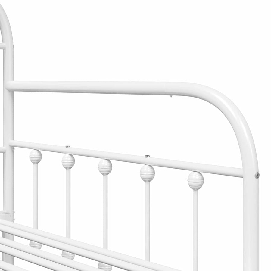 Bedframe voor een daybed Wit 107 x 203 cm Gepoedercoat staal
