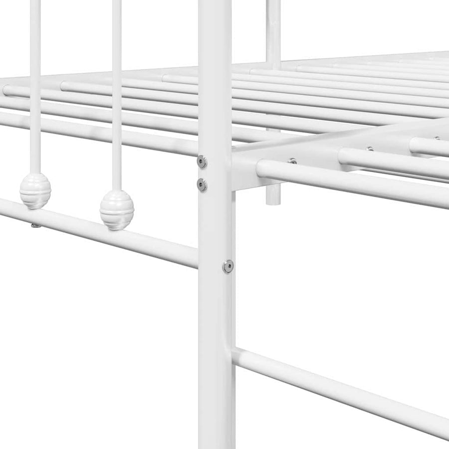 Bedframe voor een daybed Wit 107 x 203 cm Gepoedercoat staal