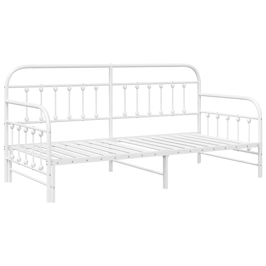 Bedframe voor een daybed Wit 107 x 203 cm Gepoedercoat staal