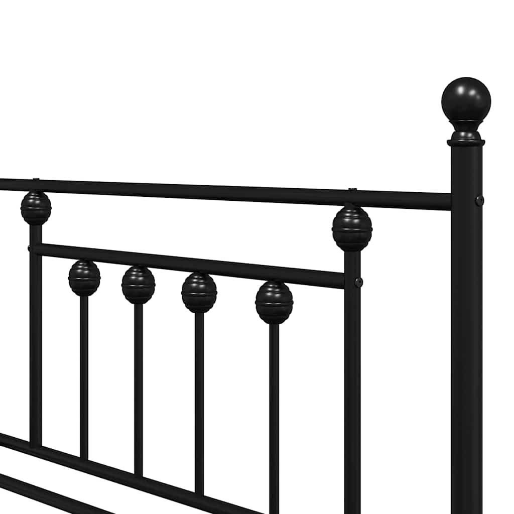 Bedframe voor een daybed Zwart 100 x 190 cm Staal