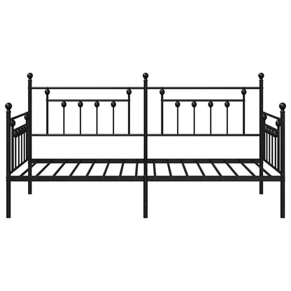 Bedframe voor een daybed Zwart 100 x 190 cm Staal