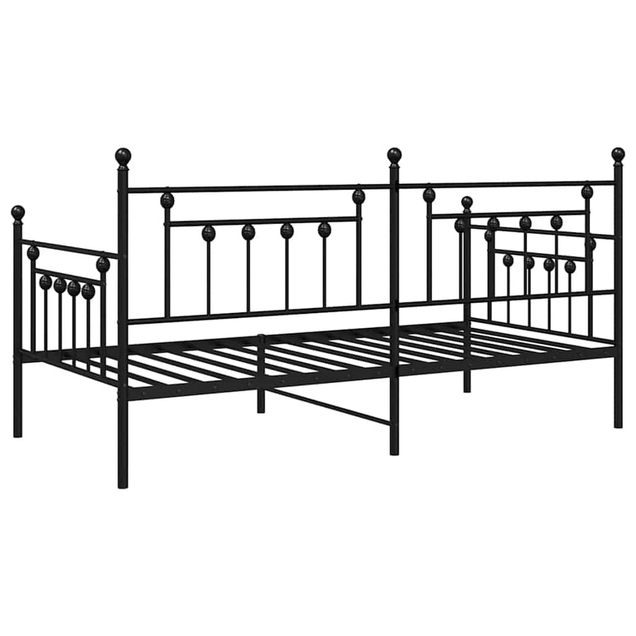 Bedframe voor een daybed Zwart 107 x 203 cm Staal