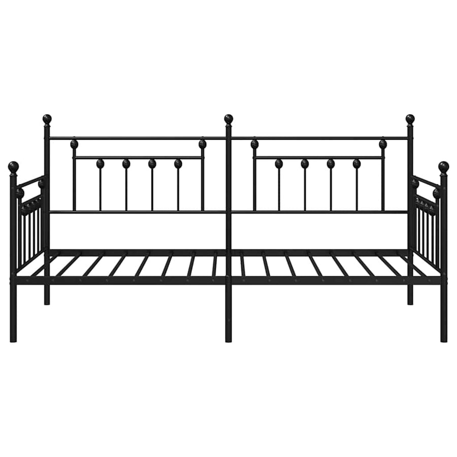 Bedframe voor een daybed Zwart 107 x 203 cm Staal