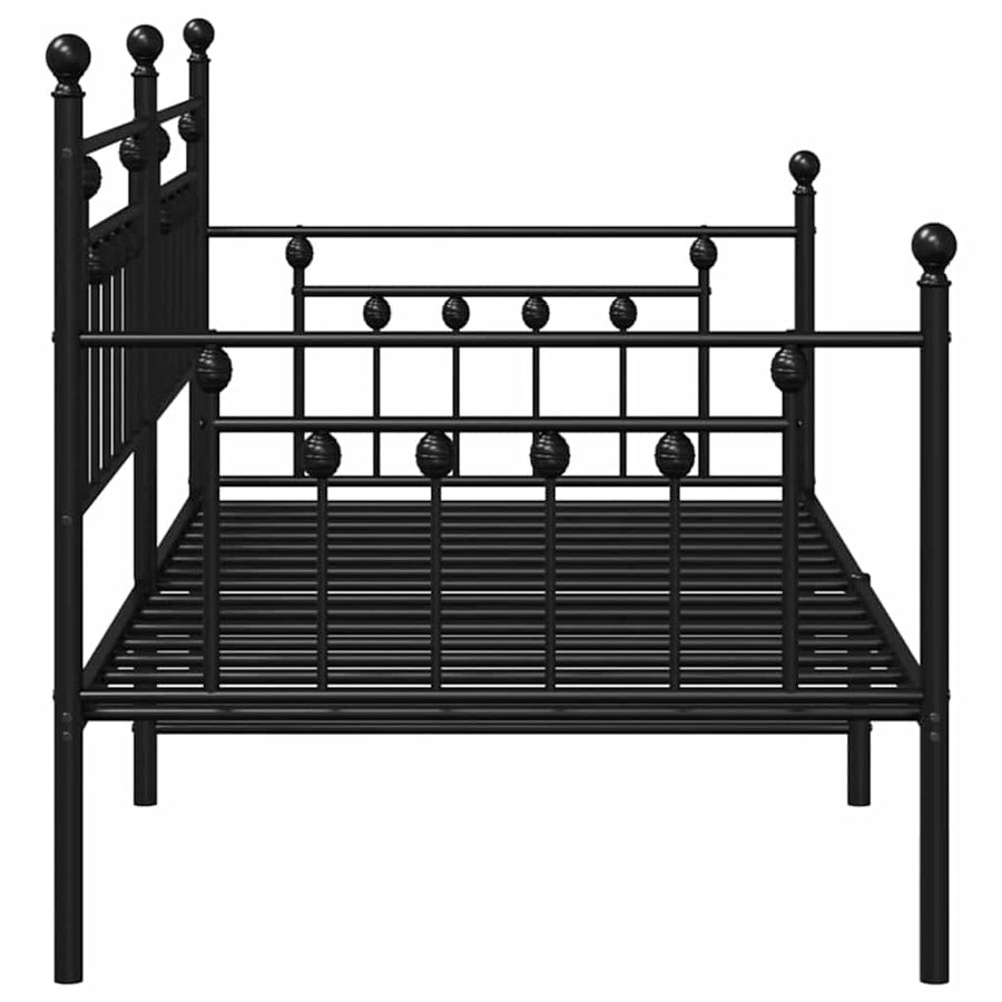 Bedframe voor een daybed Zwart 107 x 203 cm Staal