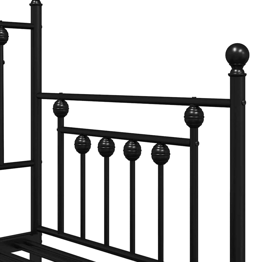 Bedframe voor een daybed Zwart 75 x 190 cm Staal