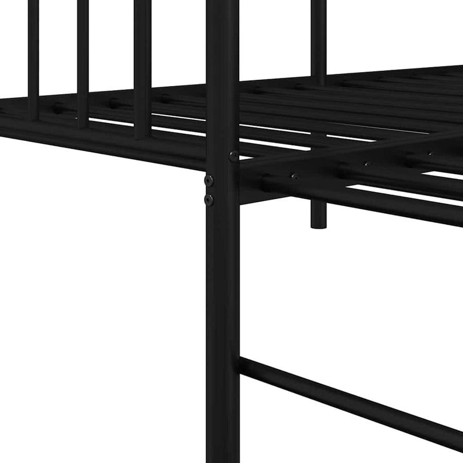 Bedframe voor een daybed Zwart 75 x 190 cm Staal