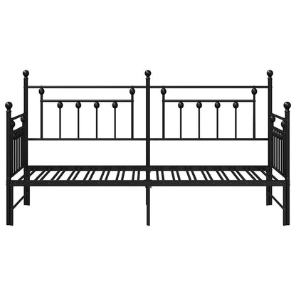 Bedframe voor een daybed Zwart 75 x 190 cm Staal