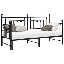 Bedframe voor een daybed Zwart 80 x 200 cm Staal