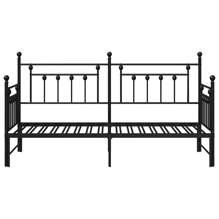 Bedframe voor een daybed Zwart 80 x 200 cm Staal