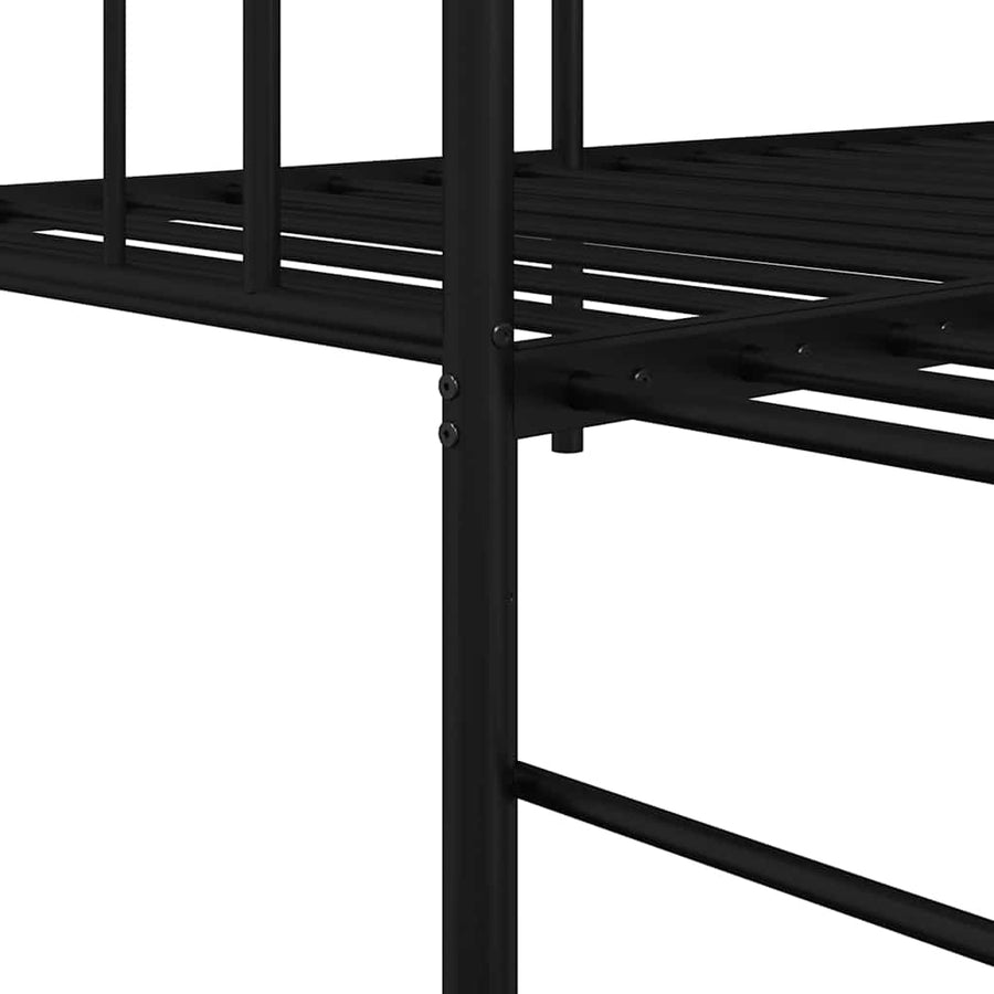 Bedframe voor een daybed Zwart 90 x 190 cm Staal