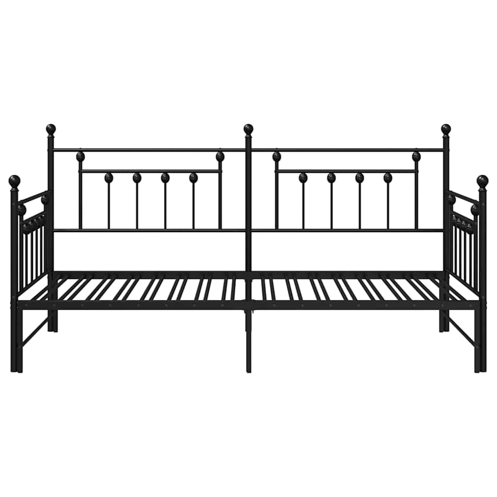 Bedframe voor een daybed Zwart 107 x 203 cm Staal