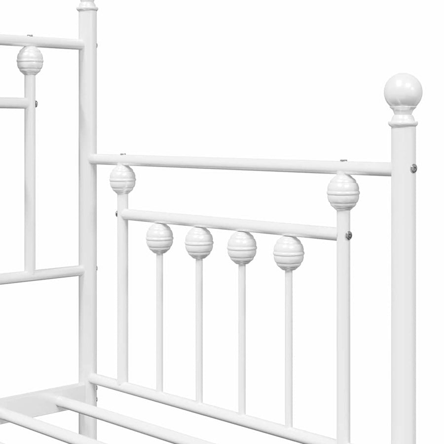 Bedframe voor een daybed Wit 75 x 190 cm Staal