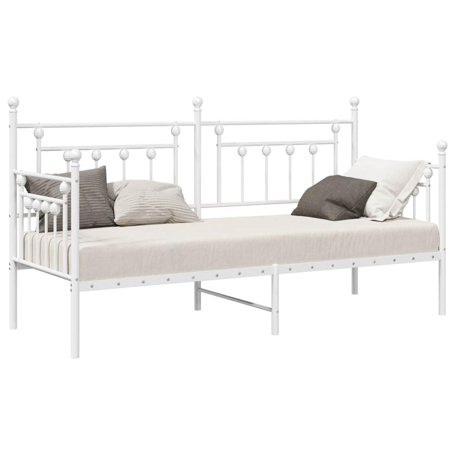 Bedframe voor een daybed Wit 75 x 190 cm Staal