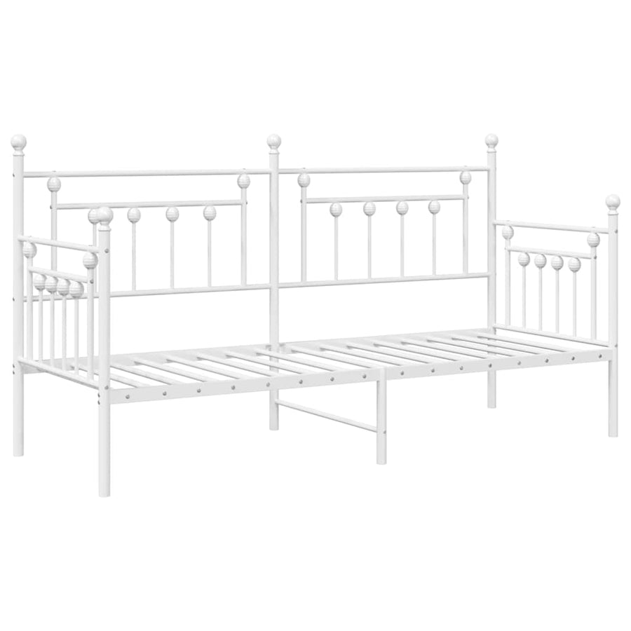 Bedframe voor een daybed Wit 75 x 190 cm Staal