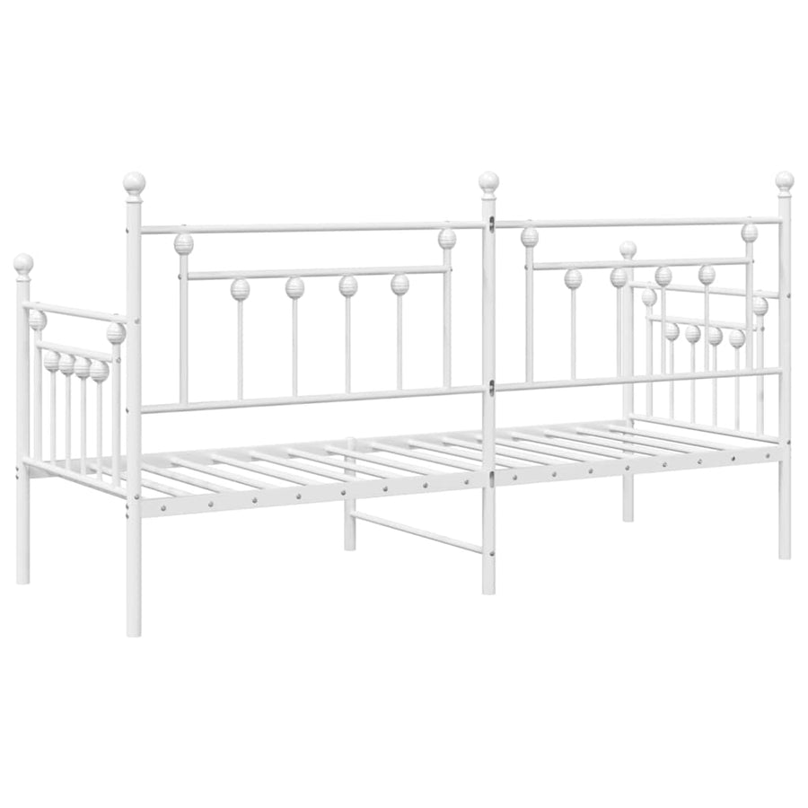 Bedframe voor een daybed Wit 75 x 190 cm Staal