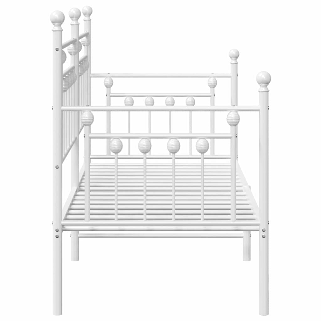 Bedframe voor een daybed Wit 75 x 190 cm Staal