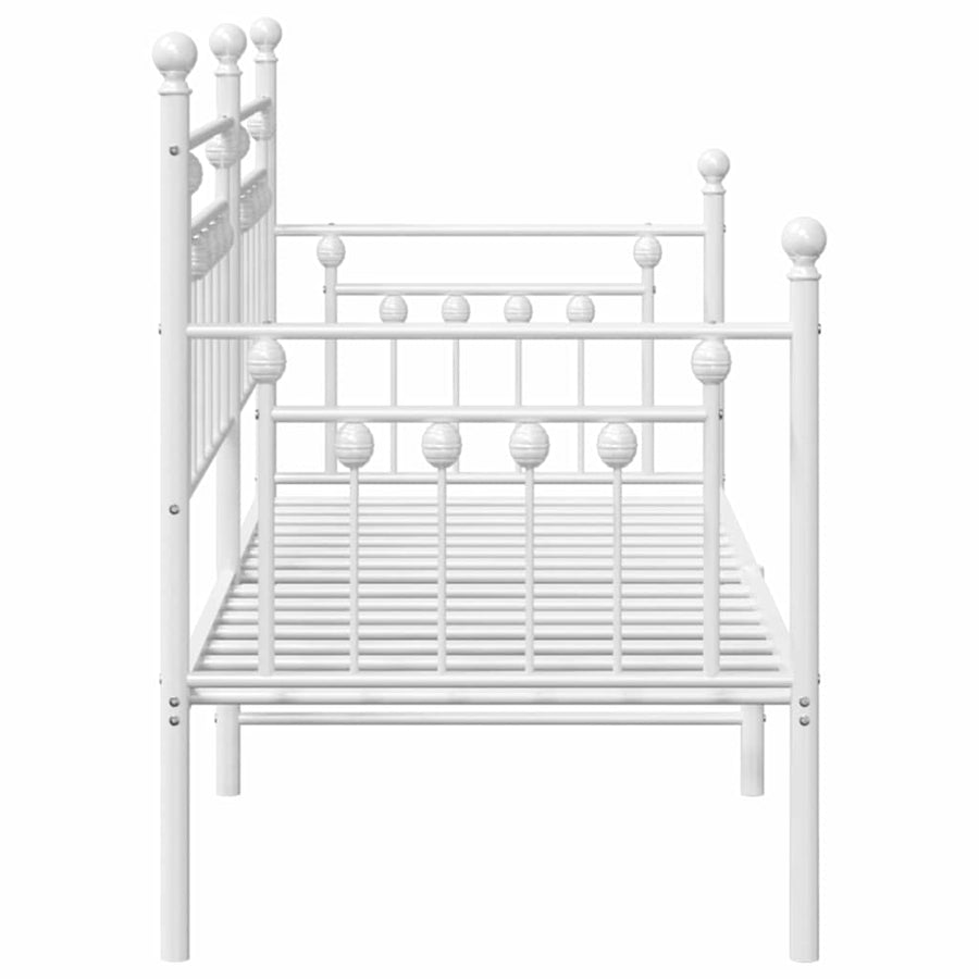 Bedframe voor een daybed Wit 75 x 190 cm Staal