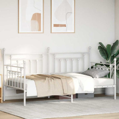 Bedframe voor een daybed Wit 100 x 190 cm Staal