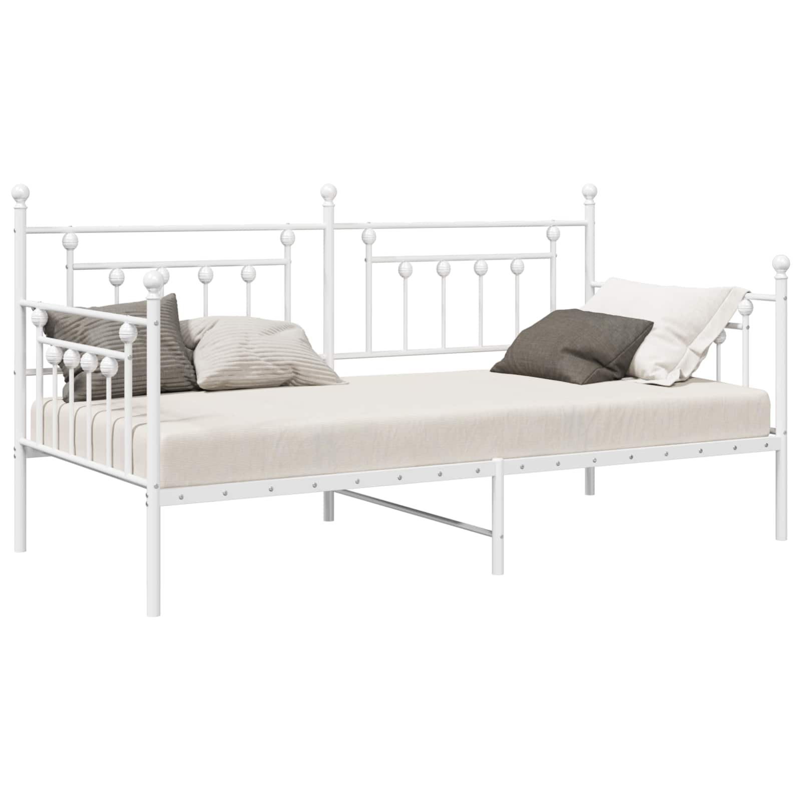 Bedframe voor een daybed Wit 100 x 190 cm Staal