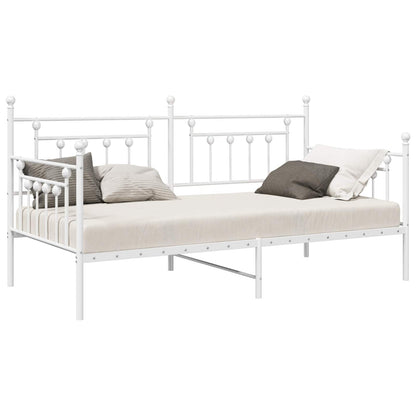 Bedframe voor een daybed Wit 100 x 190 cm Staal