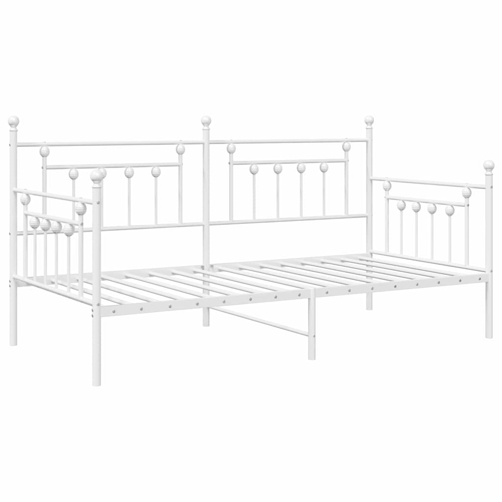 Bedframe voor een daybed Wit 100 x 190 cm Staal