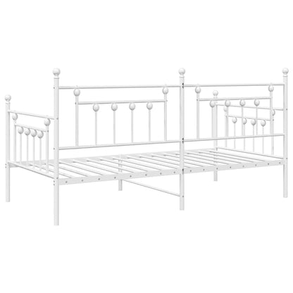 Bedframe voor een daybed Wit 100 x 190 cm Staal