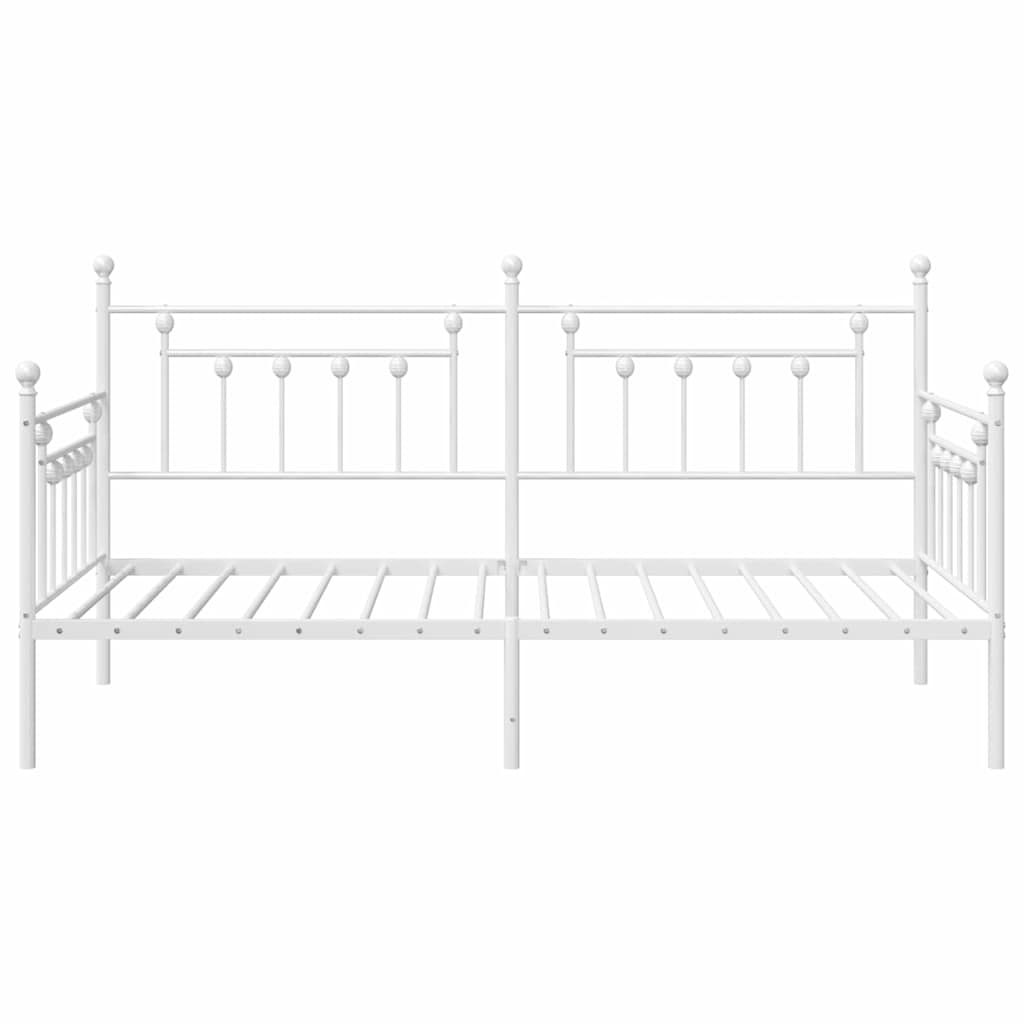 Bedframe voor een daybed Wit 100 x 190 cm Staal