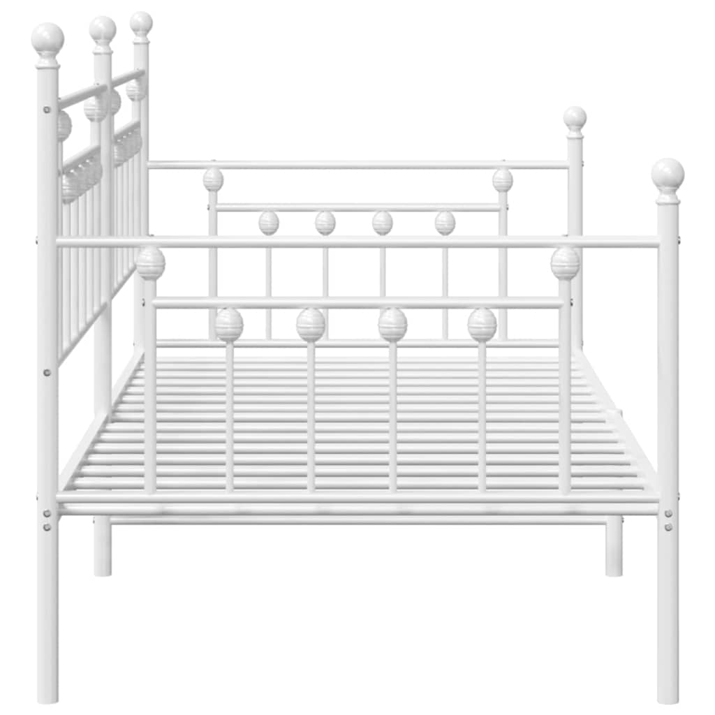 Bedframe voor een daybed Wit 100 x 190 cm Staal