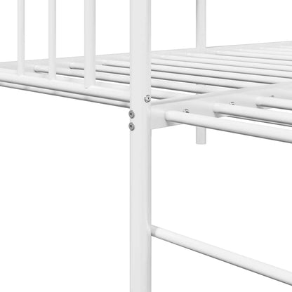 Bedframe voor een daybed Wit 75 x 190 cm Staal