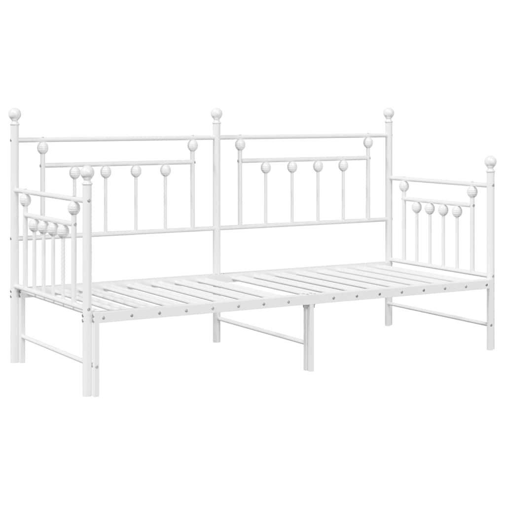 Bedframe voor een daybed Wit 75 x 190 cm Staal