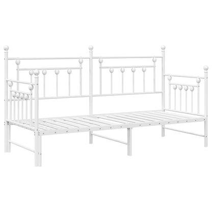 Bedframe voor een daybed Wit 75 x 190 cm Staal