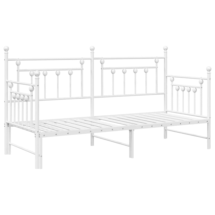 Bedframe voor een daybed Wit 75 x 190 cm Staal