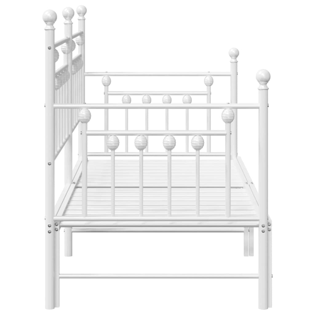 Bedframe voor een daybed Wit 75 x 190 cm Staal