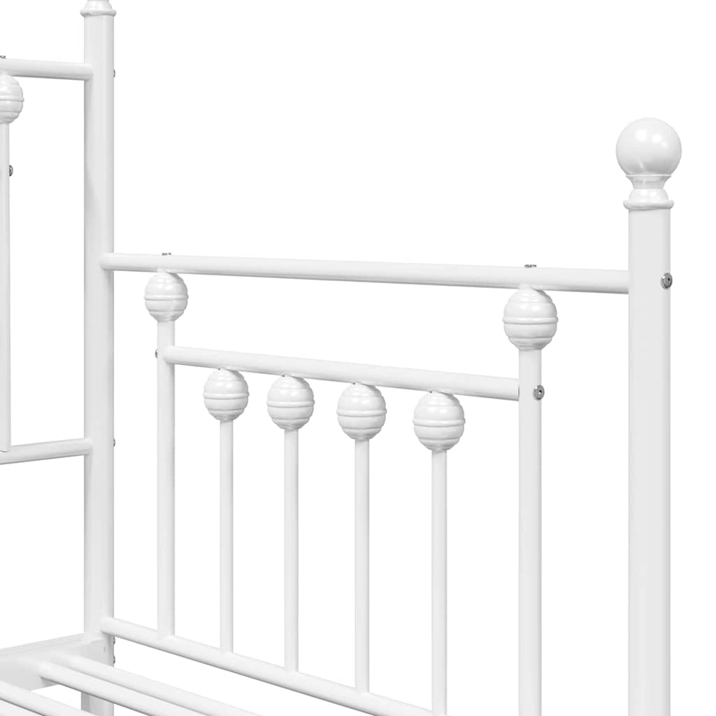 Bedframe voor een daybed Wit 80 x 200 cm Staal