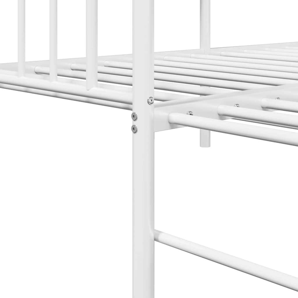 Bedframe voor een daybed Wit 80 x 200 cm Staal