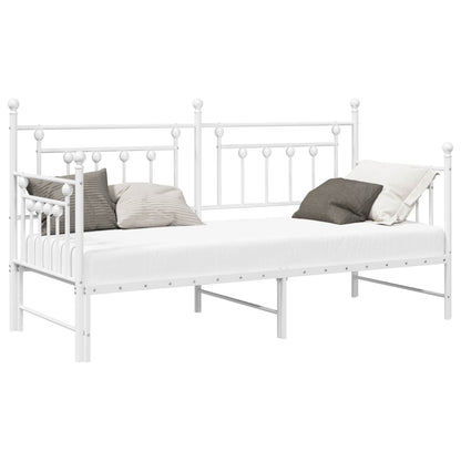 Bedframe voor een daybed Wit 80 x 200 cm Staal