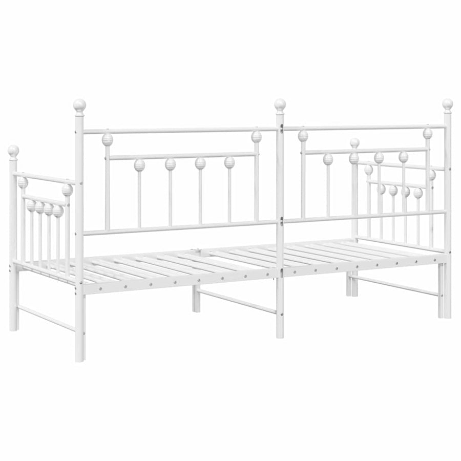 Bedframe voor een daybed Wit 80 x 200 cm Staal