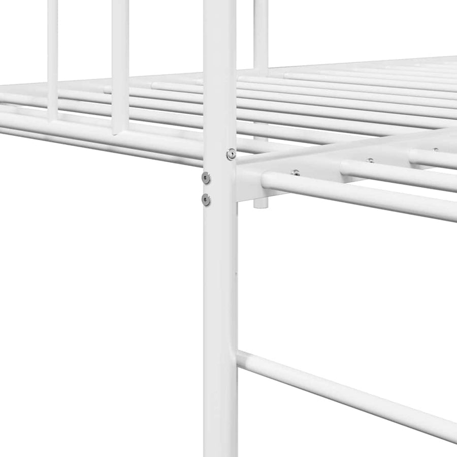 Bedframe voor een daybed Wit 90 x 190 cm Staal