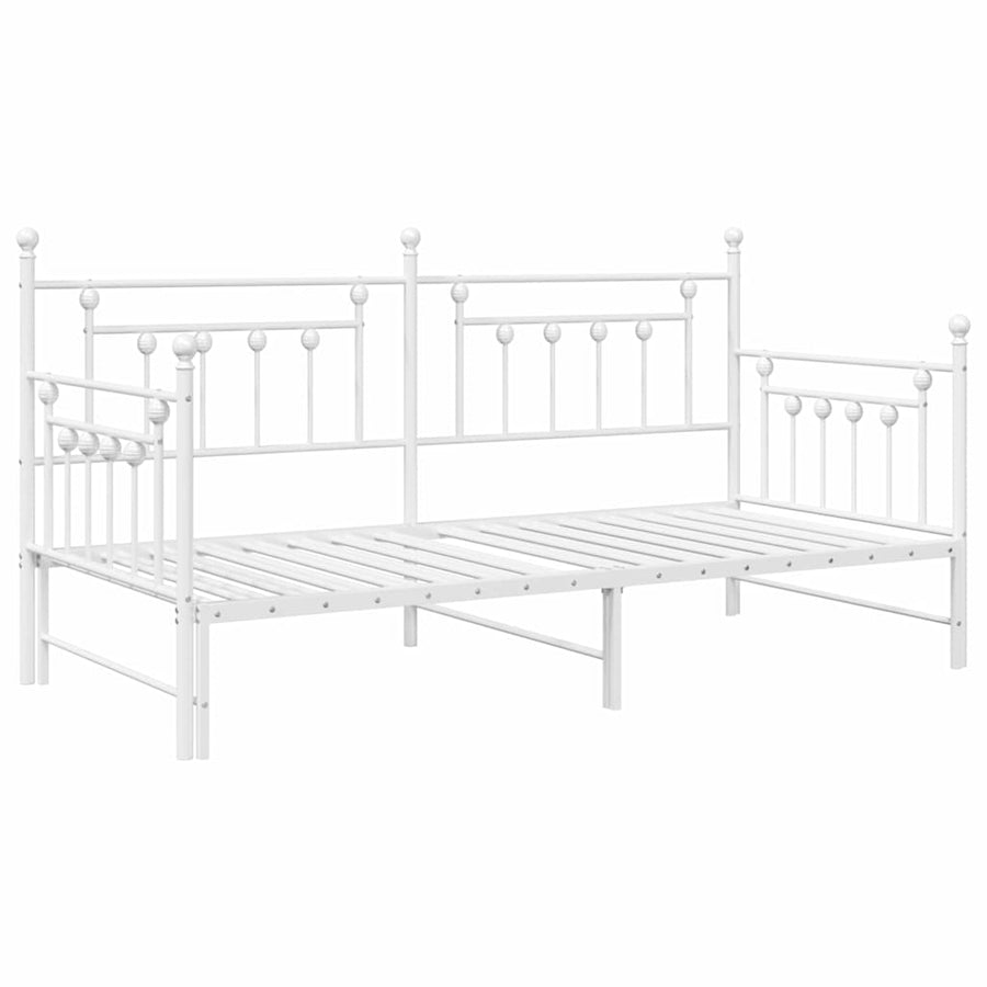 Bedframe voor een daybed Wit 90 x 190 cm Staal