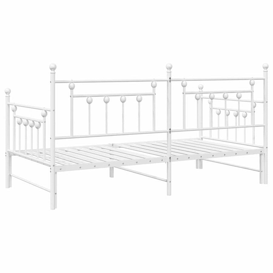 Bedframe voor een daybed Wit 90 x 190 cm Staal