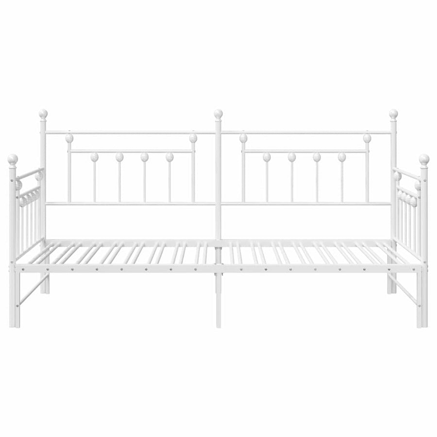 Bedframe voor een daybed Wit 90 x 190 cm Staal