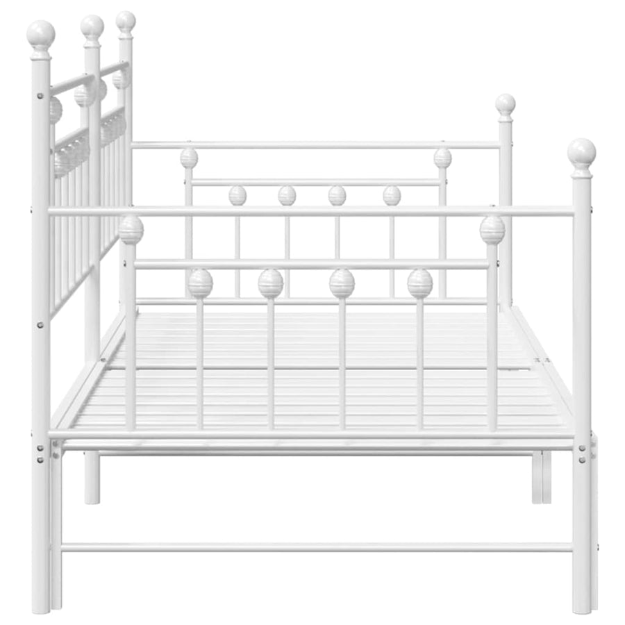 Bedframe voor een daybed Wit 90 x 190 cm Staal