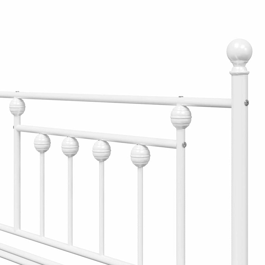 Bedframe voor een daybed Wit 90 x 200 cm Staal
