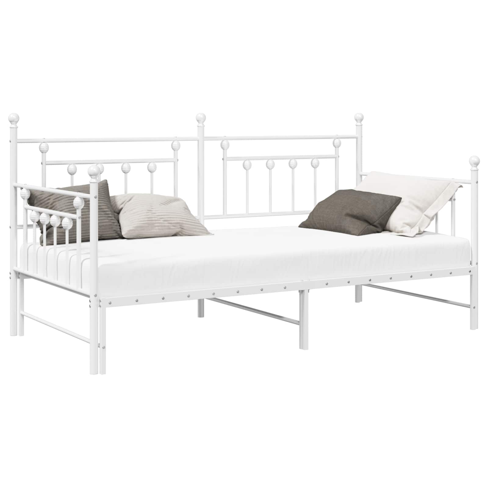Bedframe voor een daybed Wit 100 x 190 cm Staal