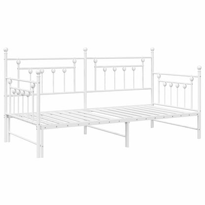 Bedframe voor een daybed Wit 107 x 203 cm Staal