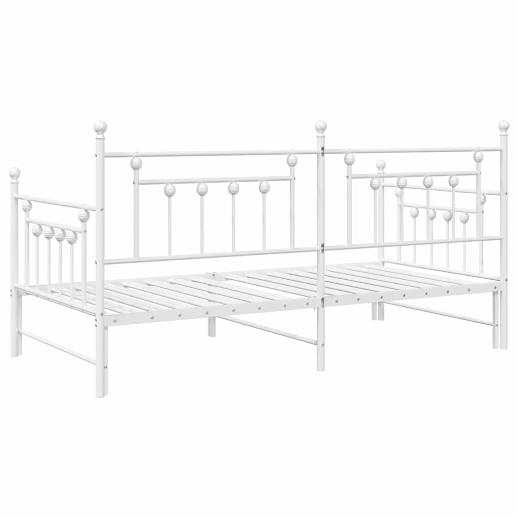 Bedframe voor een daybed Wit 107 x 203 cm Staal