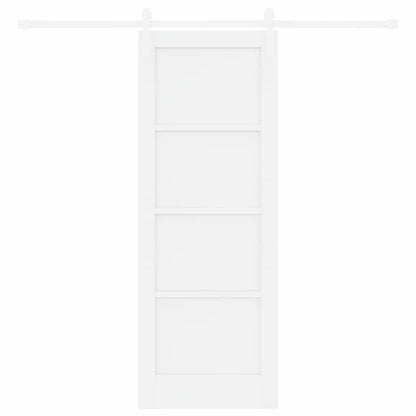 Schuifdeur Wit 73.5 x 198.5 cm Massief grenenhout en staal