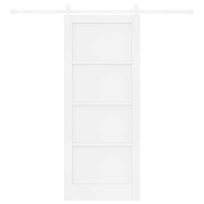 Schuifdeur Wit 83 x 202 cm Massief grenenhout