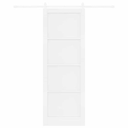 Schuifdeur Wit 83 x 232 cm Massief grenenhout en staal